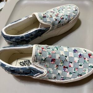 Vans Kids' Checkered Floral Slip-On Sneakers
